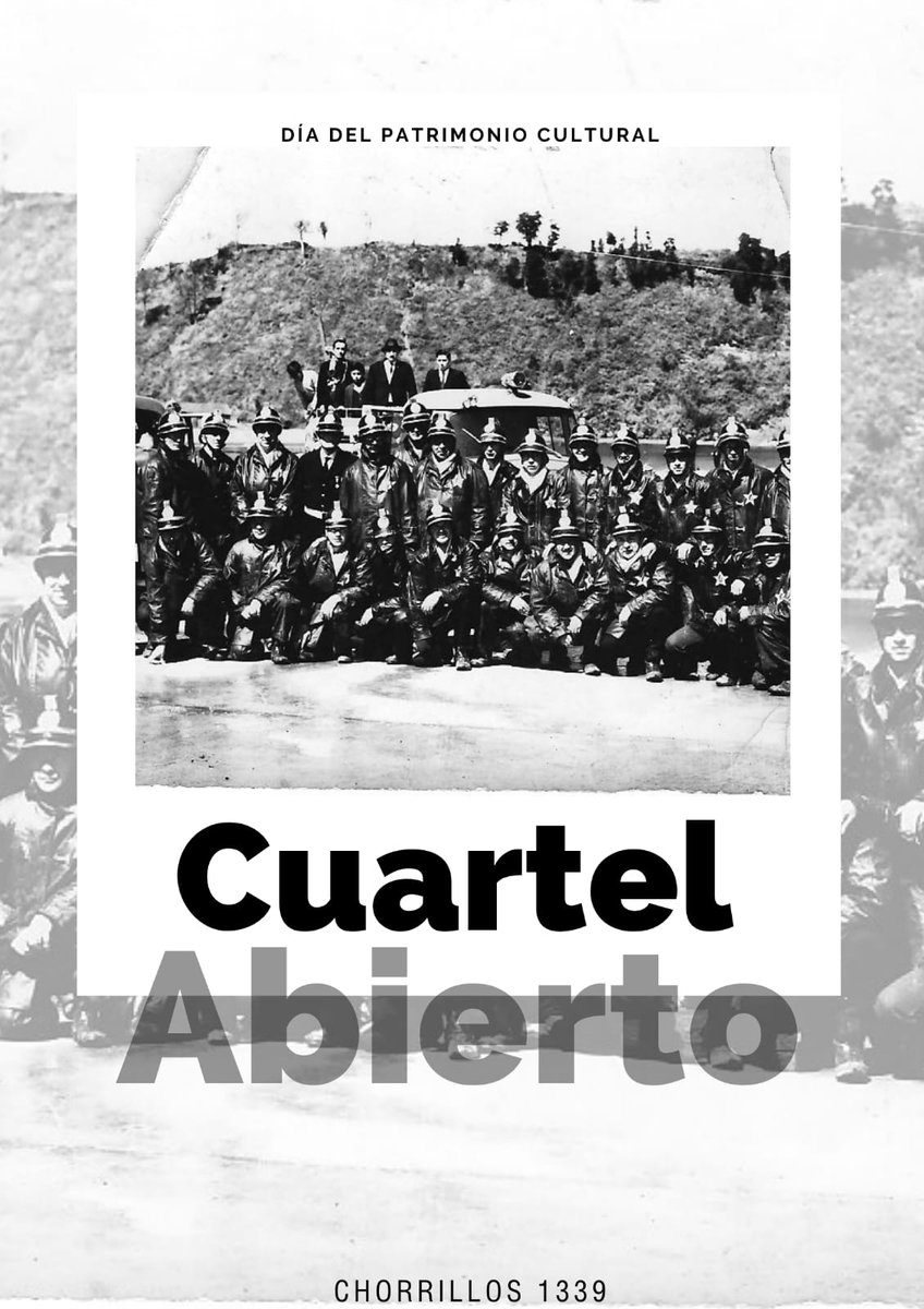 Este domingo 29 #DíaDelPatrimonio, nuevamente abriremos nuestro cuartel para que todos puedan conocernos y visitarnos...
Entre 11:00 y 18:00 hrs.
@CBPMO <a href="/munipuertomontt/">Mun. Puerto Montt</a> <a href="/patrimonio_cl/">Patrimonio_cl</a> <a href="/BomberosdeChile/">Bomberos de Chile</a> <a href="/FCDBCH/">Fundación Cultural y Deportiva Bomberos de Chile</a> #PuertoMontt #100AñosEnElBarrioPuerto
diadelospatrimonios.cl/actividad/cuar…