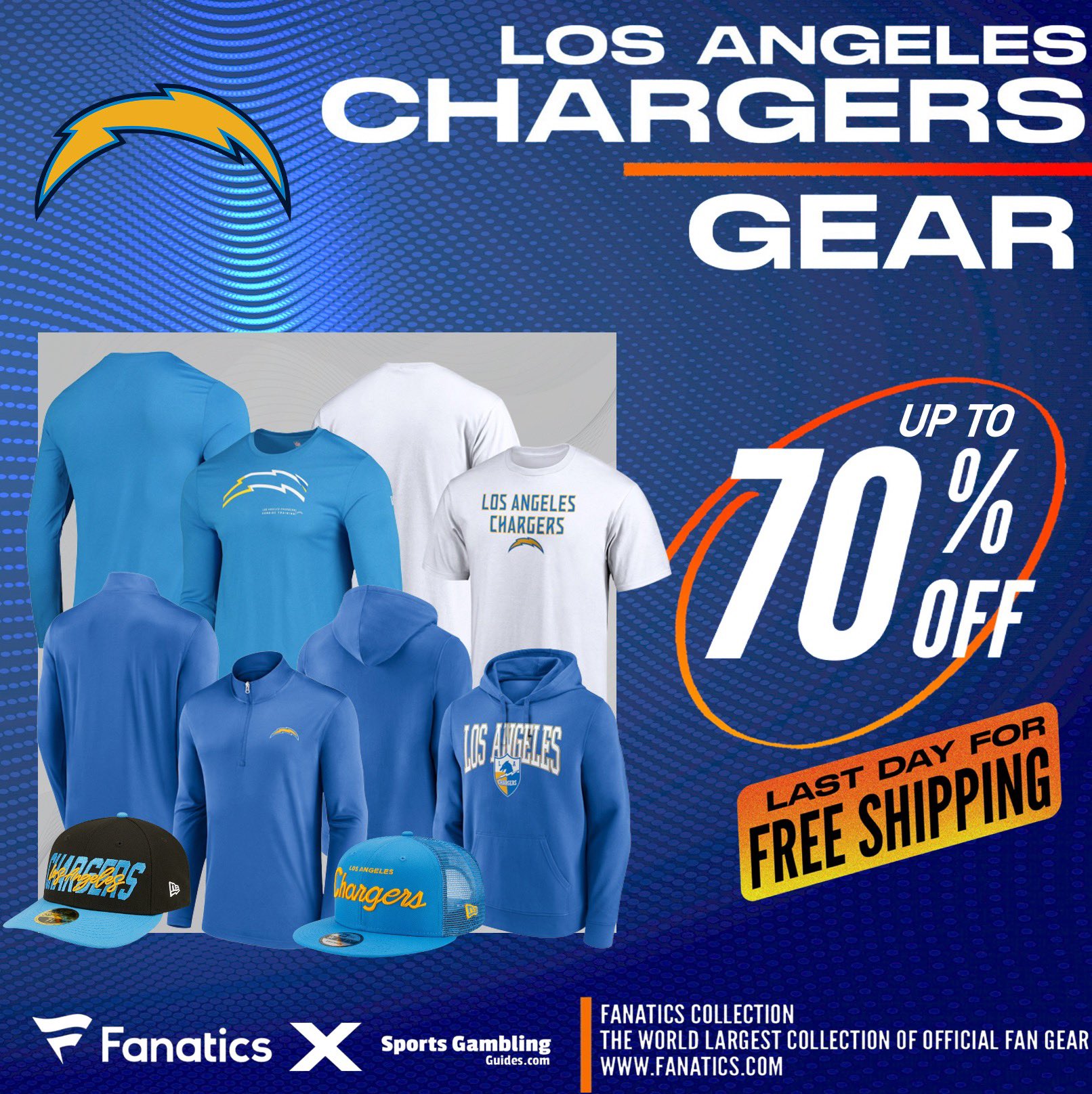 los angeles chargers apparel