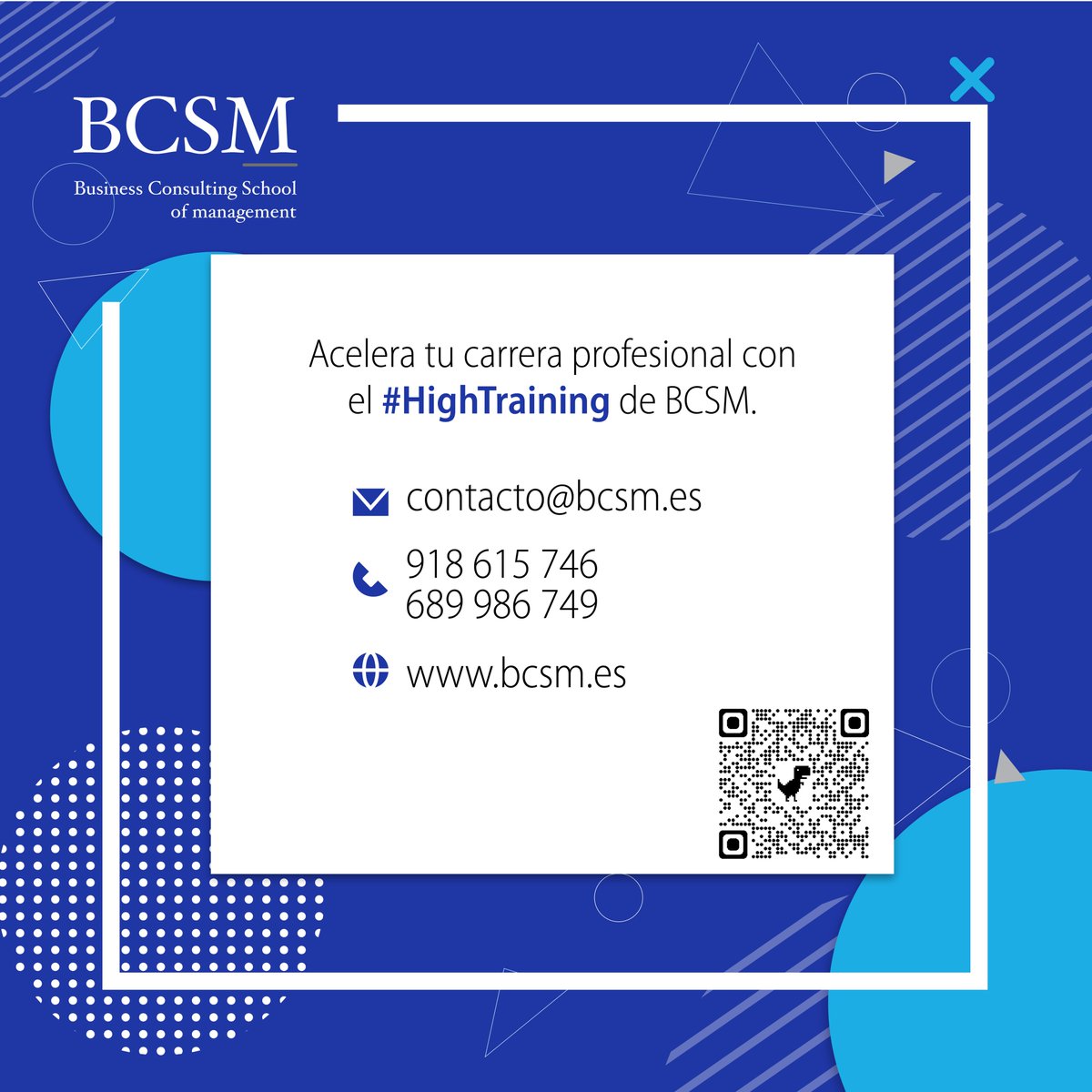 BCSM_es's tweet photo. SABÍAS QUÉ🤔... diariamente recibimos peticiones de posiciones dentro de grandes empresas, gracias al reconocimiento del buen hacer de nuestros alumni tras superar su #HighTraining en BCSM.
🔗Contáctanos: https://t.co/Aja2WCySiT
#Madrid #Valencia #master #work #educationjobs https://t.co/GOLMMoSVyE