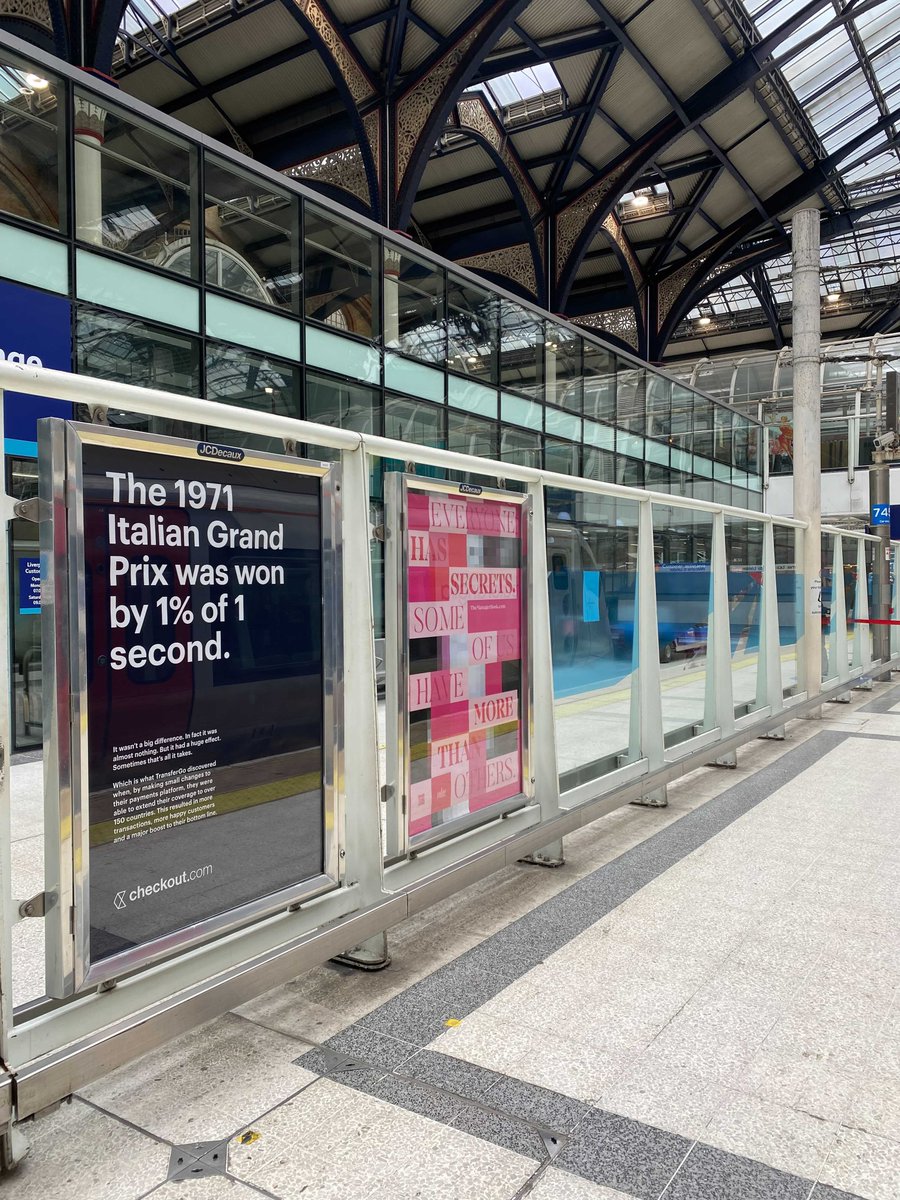 Checkout's tweet photo. Our #OOH ads are live across #London 🎉
We use real-life examples to highlight how small changes can make a big difference 😉
We'll be popping up in stations across the capital so keep an eye out on your commute 👀
#SmallChangesBigDifference https://t.co/3ZzJN4ay6p