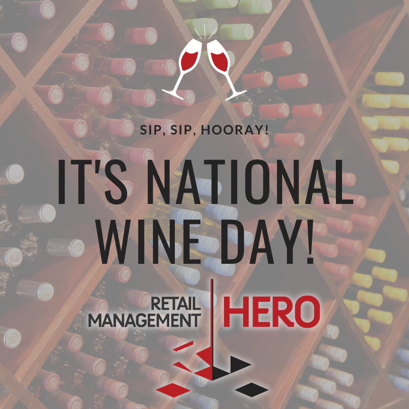 RMHPos's tweet photo. Wine lovers unite, its National Wine Day! If you are a distributor, find out why so many #retailers choose #RMH when it comes to managing their #sales and #inventory with #RetailManagementHero ! #Winery #WineStore #Wine #WinePOS #POS https://t.co/3f9eZJbrZM