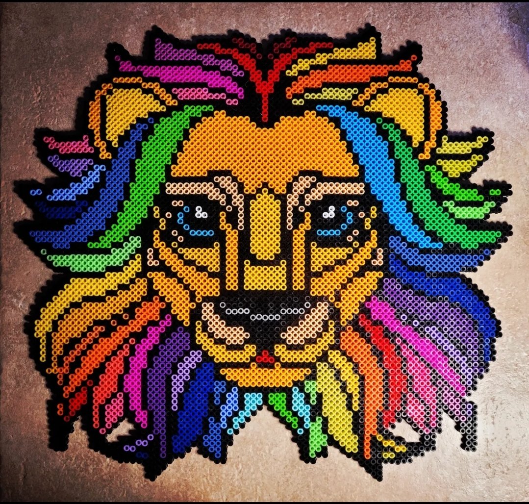 My Pride Lion is finished.  There were some challeging moments with this piece but they're gorgeous!
#perlerbeadcreation #perlerbeads #perlerbeadart #perlerartist #perlerbeadartist #perlerart #perler #artkal #artkalbeads #hama #hamabeads #art #pride #lgbtqpride