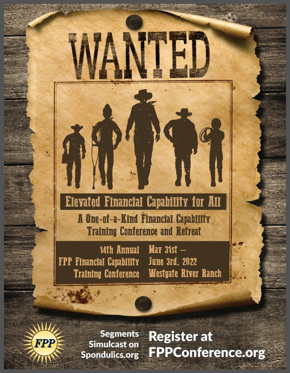 The <a href="/FPPCoalition/">FPP Coalition</a> Financial Capability Training Conference is next week, May 31-June 3. Learn more &amp; register: fppconference.org/agenda/