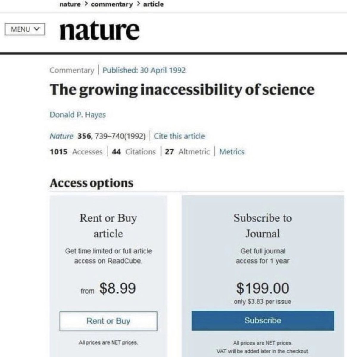 Now we know why science is inaccessible! #Science #STEM