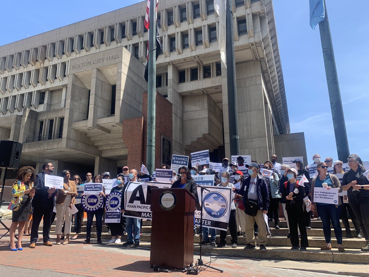 “Together we send a strong message that all of us — women and Massachusetts — are not for sale!” 

A beautiful day to rally with the women of labor for worker and rider safety as Bos City Councilor <a href="/CllrKendraLara/">Kendra Lara</a> introduces a resolution to oppose Big Tech’s ballot measure.