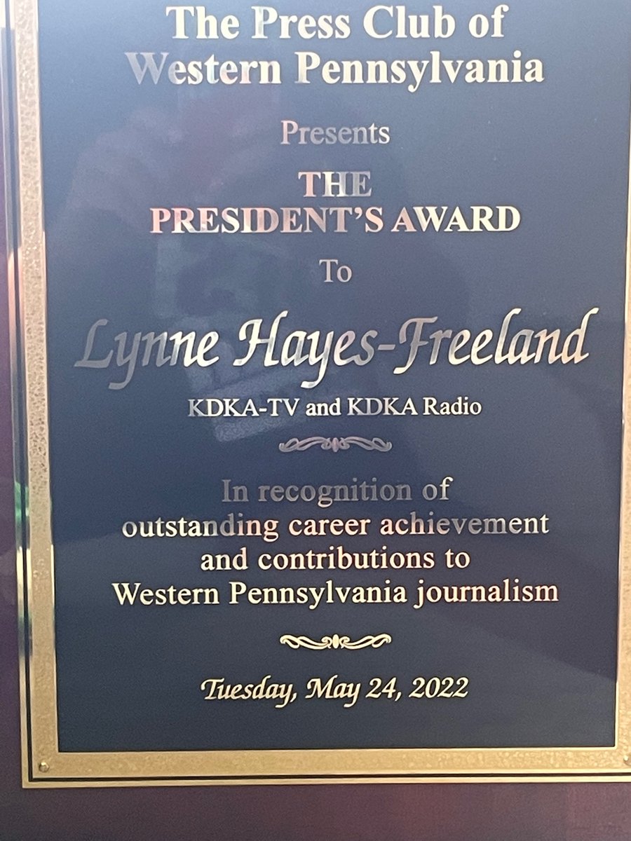 May I just say….this was such an honor.   Thank you Press Club of Western PA.