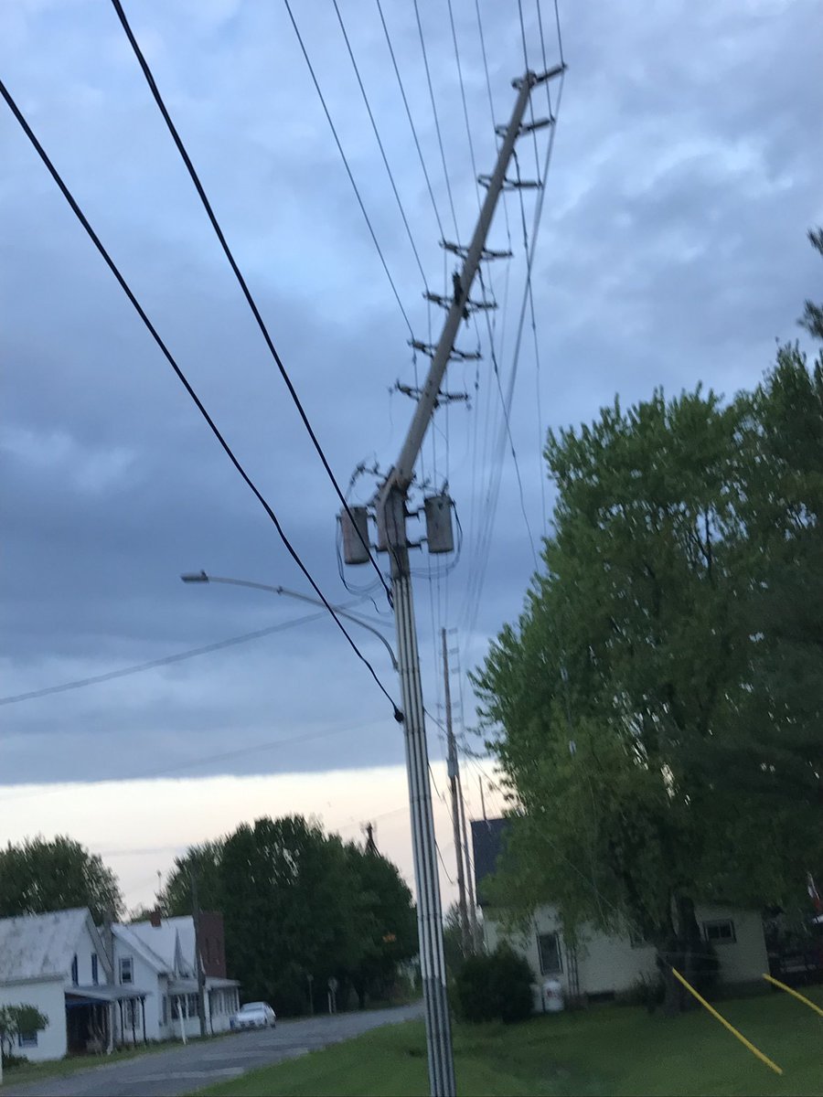 This pole in #Winchester snapped right where an owl nest was. As our crews were fixing it, they noticed that the babies were trapped. They safely brought them to the ground and dropped them off with @WildBirdOttawa. Our feathered friends are now safe and sound! #ONStorm