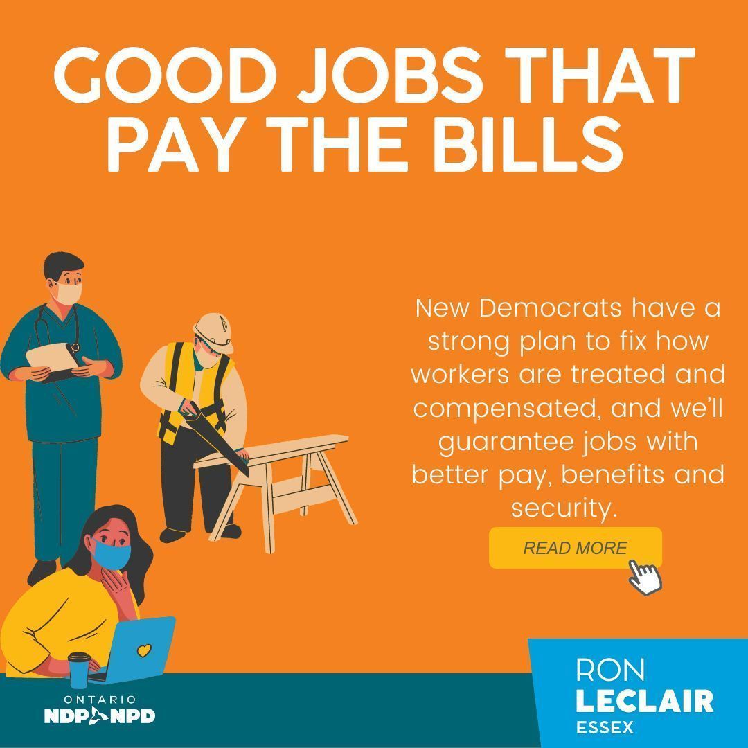 The NDP believe an employee is an employee no matter where they work, and that every worker deserves the same rights and protections!