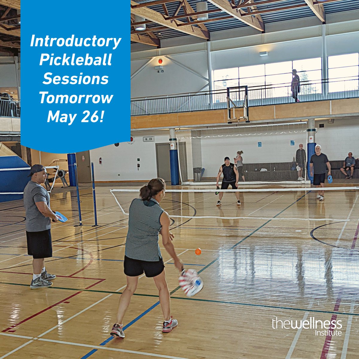Introductory Pickleball Sessions Thurs, May 26th! Free 30 min drop-in sessions for members cover the rules, answer questions and spend time playing!

10:00 am - 12:00 pm
1:00 pm - 2:00 pm 
7:00 pm - 8:00 pm 

Those that drop-in are entered to win a Wellness Sun Shop prize pack!