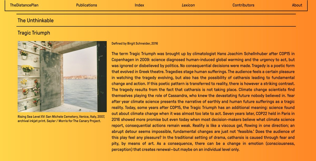 TheDistancePlan's tweet image. From the Lexicon: "Tragic Triumph"