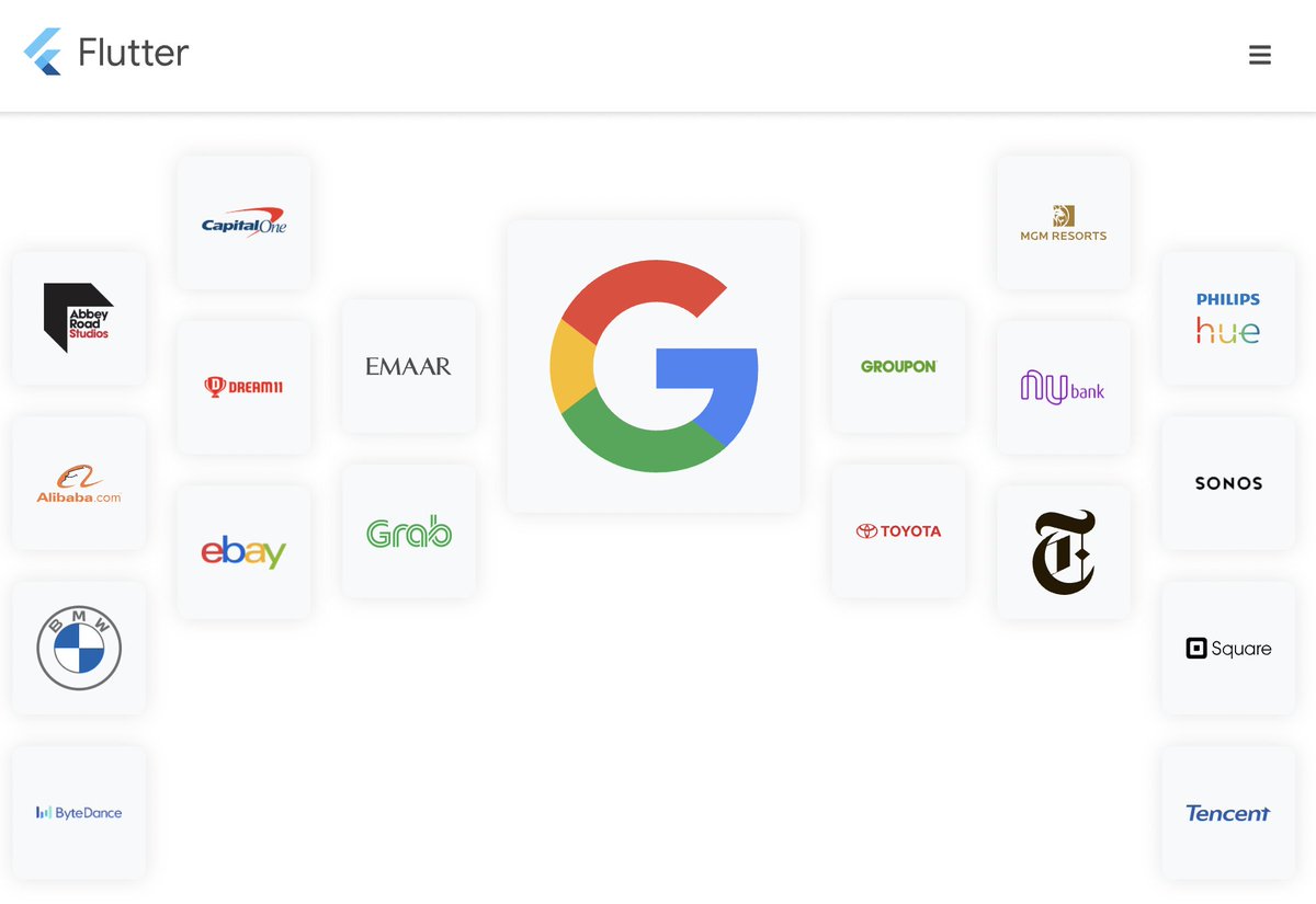 Working on a new Flutter app for a biiiiiiggggggg international brand... their logo could happily join the others on flutter.dev :-) Coming soon!