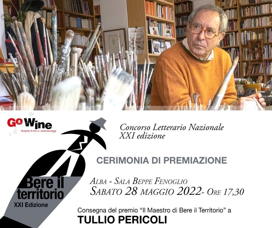 GoWine5's tweet image. Sabato 28 maggio alle 17.30 ad Alba si terrà la Cerimonia di Premiazione della ventunesima edizione del Concorso Letterario Nazionale “Bere il territorio” ✒️
Nell’occasione sarà ospite Tullio Pericoli
👉 Seguirà rinfresco
La partecipazione è aperta al pubblico
