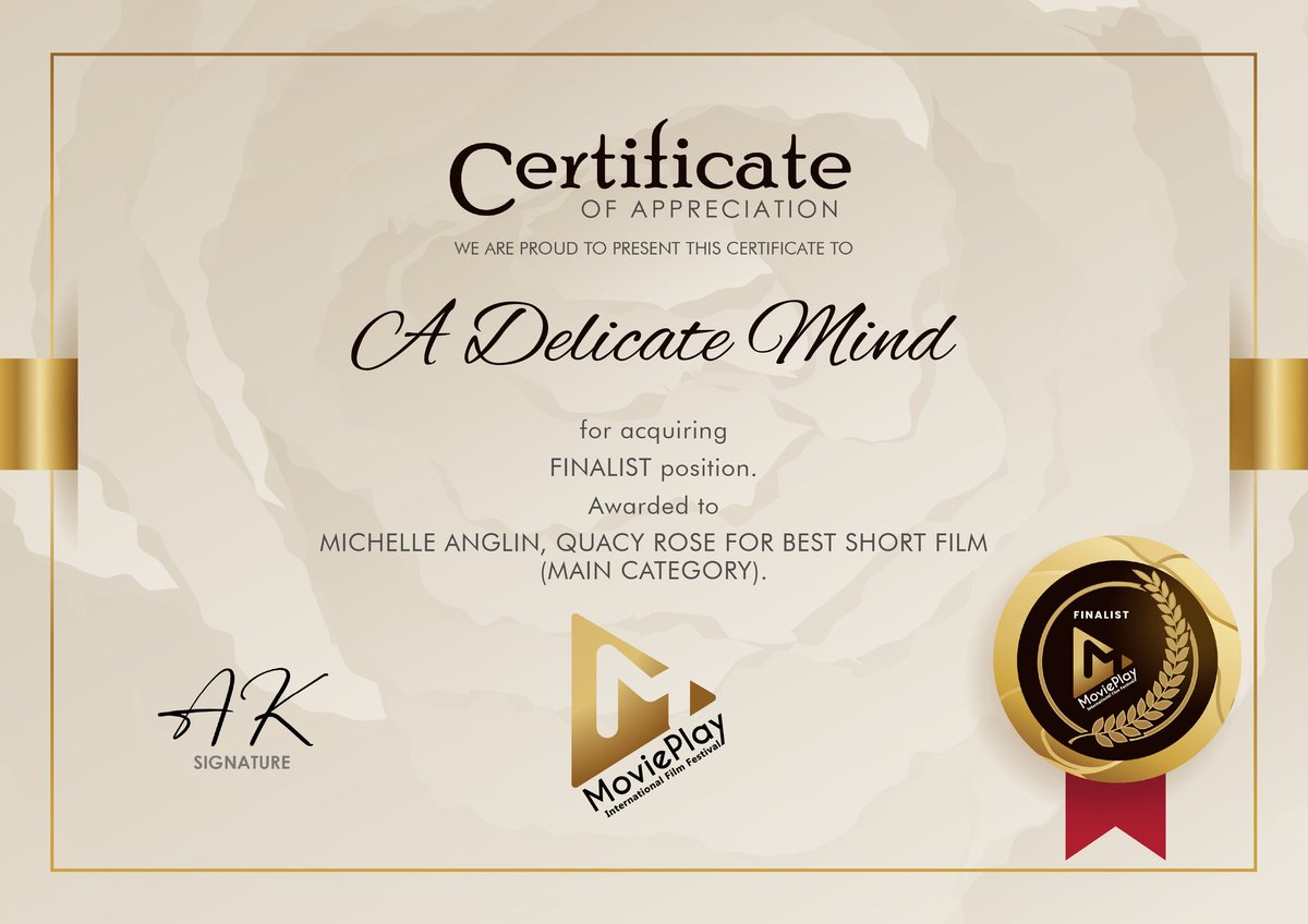 IWrite4Film's tweet image. Watch A Delicate Mind. Finalist in #movieplayiff  movieplayiff.com/a-delicate-min…