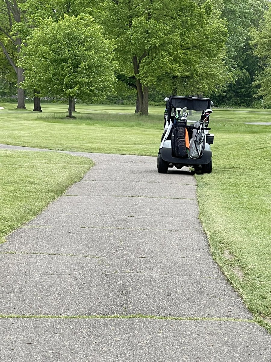 We often get criticized for cart path edges looking worn out and beat up. Please do your part in helping us by keeping all 4 tires on the cart path…