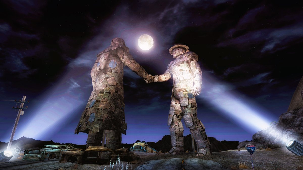 SleepisforT's tweet photo. Symbol of cooperation between the NCR & Desert Rangers
Also a great place to grab a drink, grab a stool by Cass & talk to Lacey!πΉ
#Fallout #FalloutNewVegas #VirtualPhotography #VPRT #VGPE #VPRetro https://t.co/6Z26tW9Nil