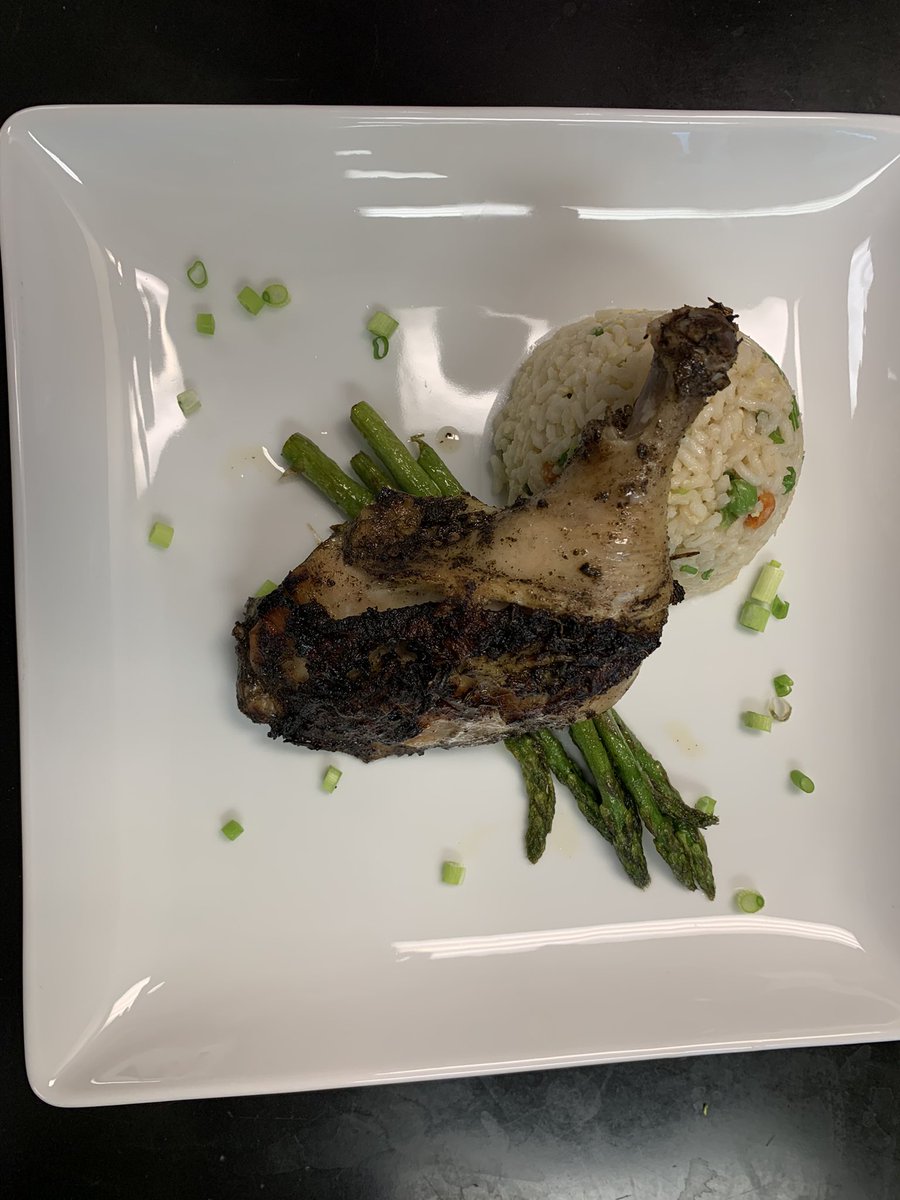 Caribbean food done well. Level 2 class working on their final project.