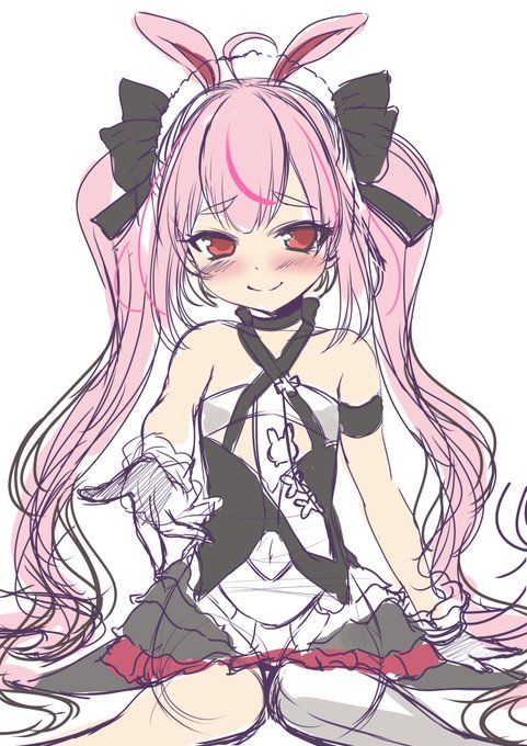 初めて見た時に、なんてかわいい男の娘なんだと思った兎毬まりさんの下書き出来ました 