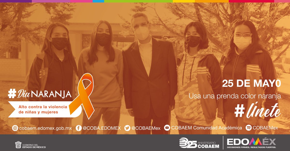 COBAEMex's tweet photo. #DíaNaranja 🎗️ El día 25 de cada mes, en #COBAEM buscamos hacer conciencia sobre la violencia contra las niñas y las mujeres. ¡#Únete educando para no violentar! 🧡 https://t.co/EexC06b5UO