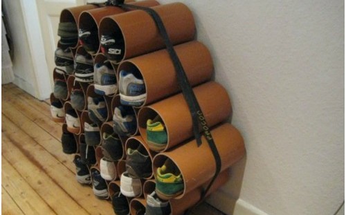 Want to organize your shoes? Try this #DIY shoe rack made from #PVCpipe. bit.ly/3OyI4da