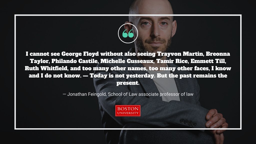 Boston University Twitter I Cannot See George Floyd Without