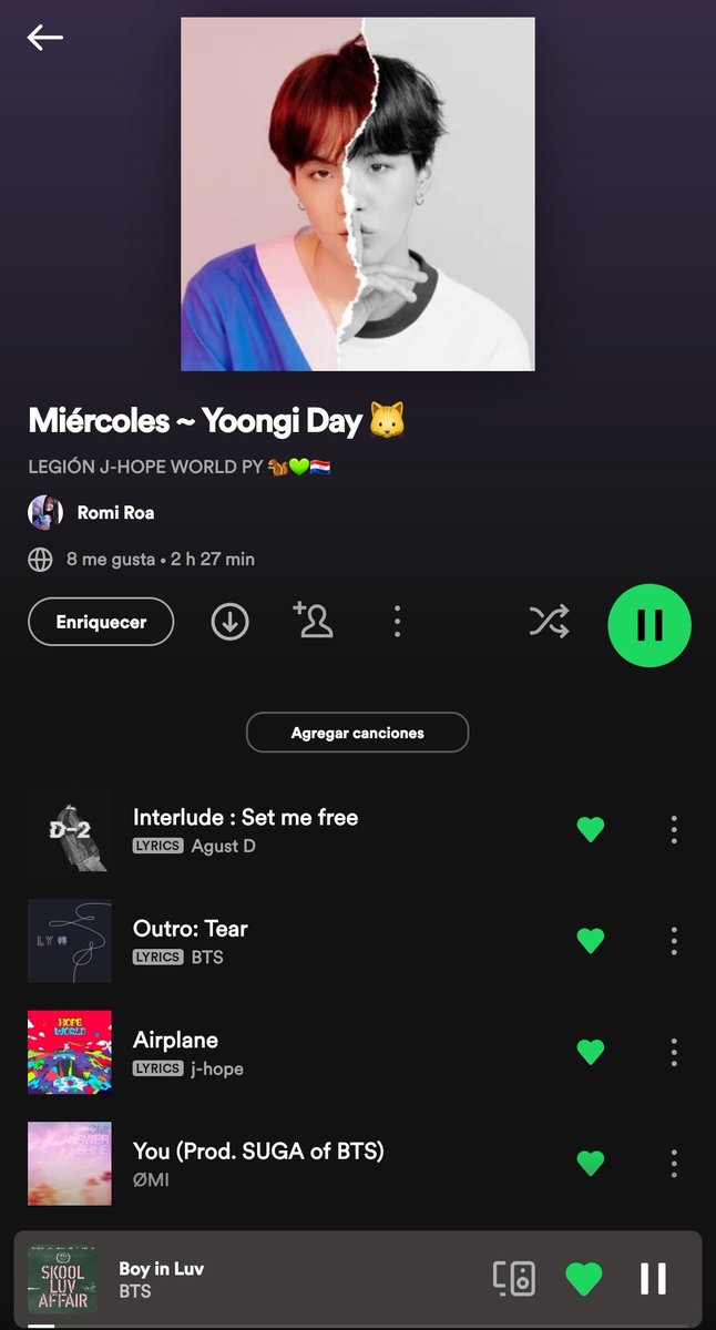romi_hs18's tweet photo. @legionjhope1802 @BTS_twt MiΓ©rcoles de stream a mi rapero favorito ππ±
#Streamfor_Suga #streamsemanal #streamlegion #suga #YOONGI https://t.co/9LtFrqHTPh