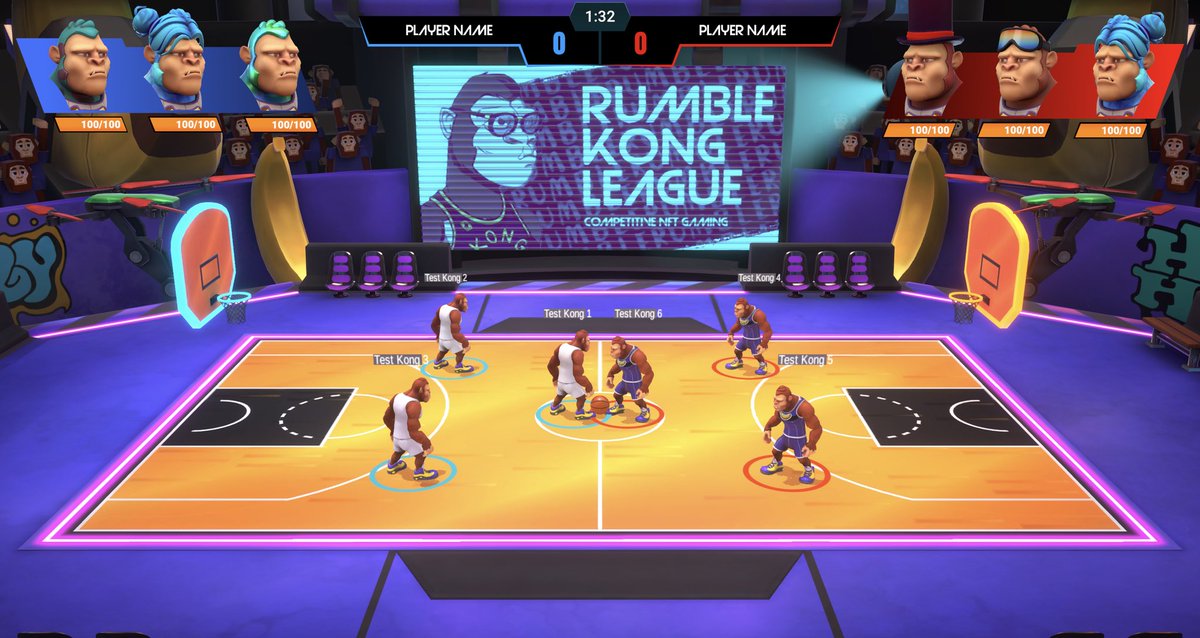 Currently testing some Rumble Kongs in the casual arena set-up.🏟️

This is a Full WIP, we still wanted to show the community how your NFTs are coming to life on the court.🦍

Stay tuned for our next game update, in the meantime, put your feedback on the current game UI below ⬇️