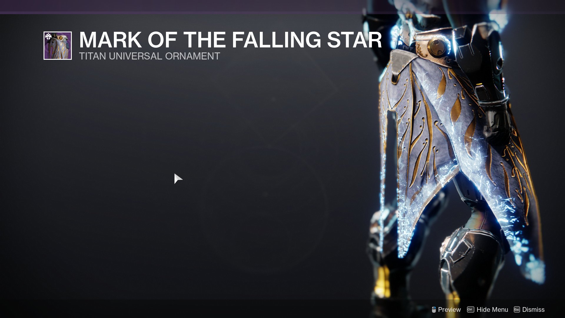 dmg04 on Twitter "Mark of the Falling Star (Titan) Bathed in Arc