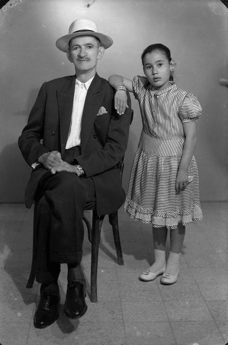 TateArtBot's tweet photo. Akram Zaatari, A man from Ghazieh and his daughter. Studio Shehrazade, Saida, Lebanon, late 1950s. Hashem el Madani, 2007 #museumarchive #akramzaatari https://t.co/aMshtyp0Vz https://t.co/AQlaDqE549
