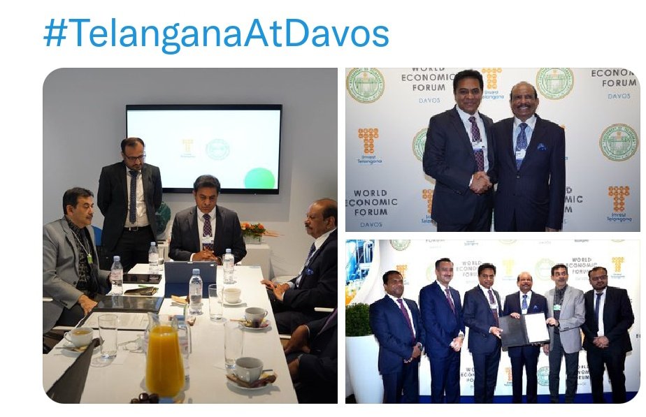 amFazalkhan's tweet photo. #Lulu Group confirmed its investment of Rs. #500Cr in #Telangana. The announcement was made during a meeting of Lulu Group #Chairman & MD Mr. #Yusuff Ali with Minister @KTRTRS in #Davos.
#TelanganaAtDavos https://t.co/4CMFtulR0S
