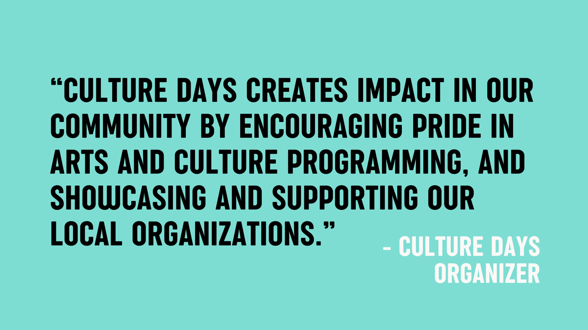CultureDays's tweet photo. ✨Create impact in your community through arts and culture! https://t.co/ivi8sRpvSL