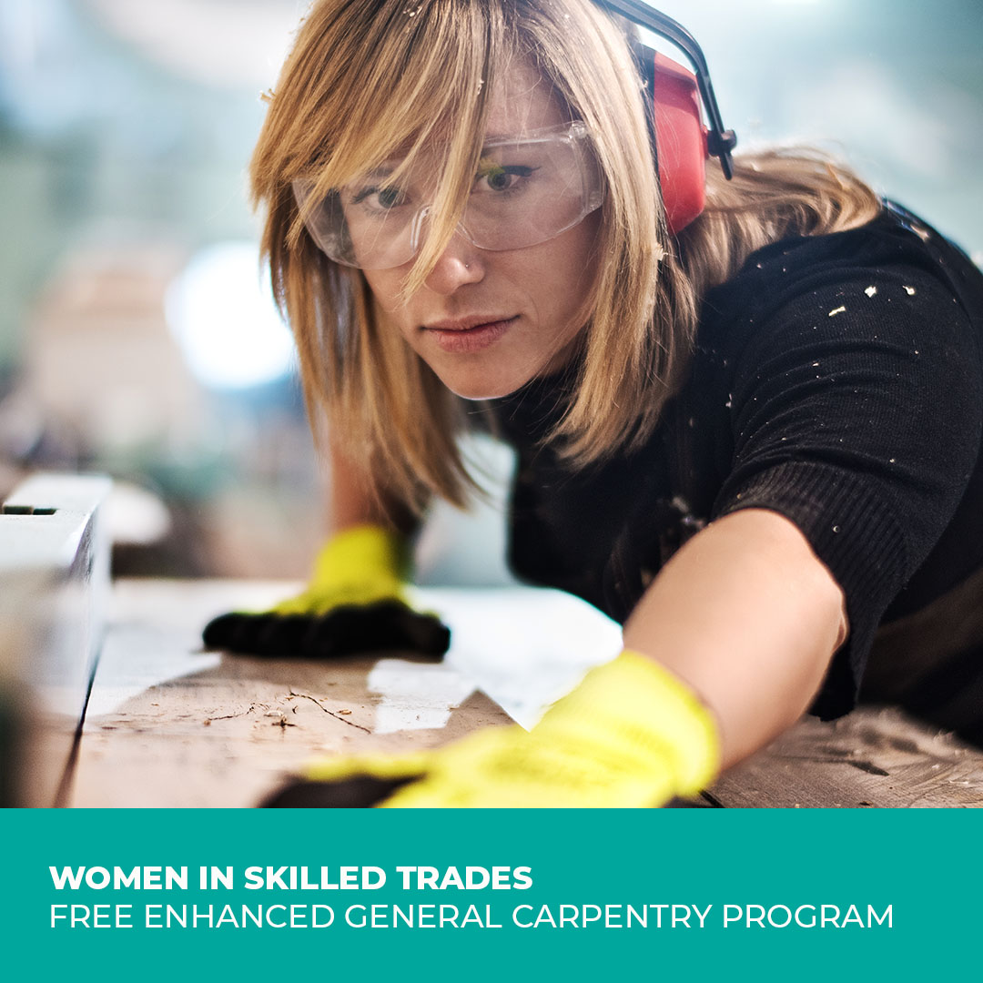 CentreConnect's tweet photo. WIST - Women in #SkilledTrades is a free #pre-apprenticeship program for women looking for a career in the #construction industry &amp; to develop skills in enhanced general #carpentry. 

Learn more : https://t.co/6hwjmDMkLG

Funded by @ESDC_GC #centreforskills #womenintrades #ONjobs https://t.co/HsnXeJzjRg