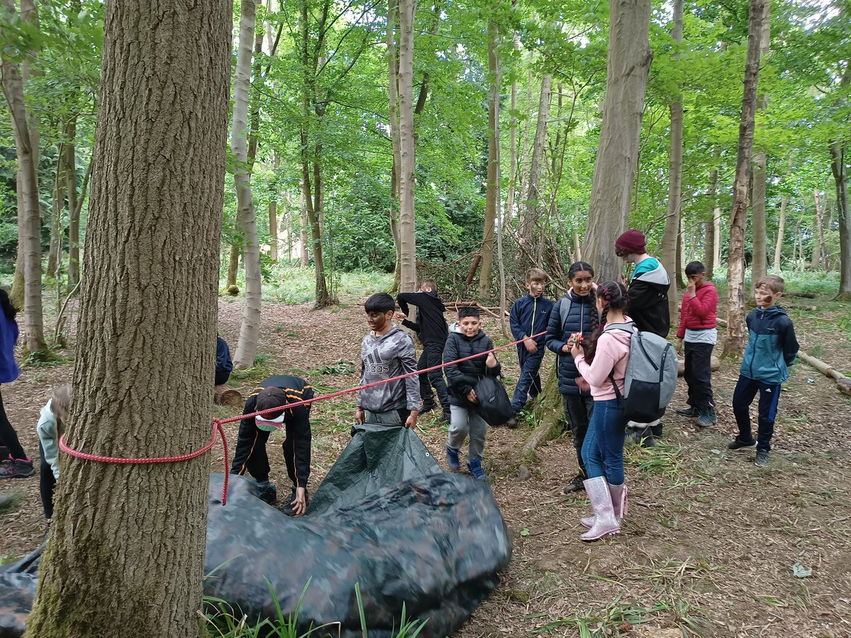 BablakeJunior's tweet photo. Who will be brave enough to sleep out tonight? #tribework #shelterbuilding #BablakePrepBushcraft2022 https://t.co/5Er6eDFf6G