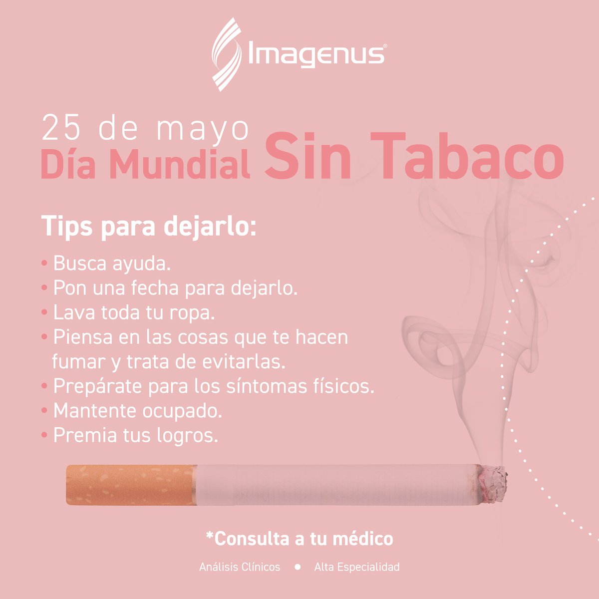 Imagenus's tweet photo. ¿Sabías que miles de personas dejan de fumar todos los días porque ya no están para hacerlo? #DíaMundialSinTabaco https://t.co/JryTM9YzYI