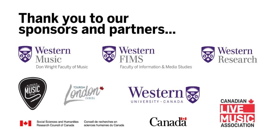IASPM-WIM CONFERENCE 2022 (@iaspmcawim2022) on Twitter photo As we head into our final sessions we’d like to thank #iaspmcawim2022 conference sponsors & partners, our conference co-host <a href="/working_music/">Working in Music</a>, & to our incredible panelists from all over the world! Merci!
<a href="/iaspmca/">IASPM Canada</a> <a href="/westernuFIMS/">Faculty of Information & Media Studies (FIMS)</a> <a href="/westernuMusic/">Western Music</a>
<a href="/Canadian_Live/">Canadian Live Music Association</a> <a href="/LDNMusicOffice/">London Music Office 🇨🇦</a> As we head into our final sessions we’d like to thank #iaspmcawim2022 conference sponsors & partners, our conference co-host <a href="/working_music/">Working in Music</a>, & to our incredible panelists from all over the world! Merci!
<a href="/iaspmca/">IASPM Canada</a> <a href="/westernuFIMS/">Faculty of Information & Media Studies (FIMS)</a> <a href="/westernuMusic/">Western Music</a>
<a href="/Canadian_Live/">Canadian Live Music Association</a> <a href="/LDNMusicOffice/">London Music Office 🇨🇦</a>