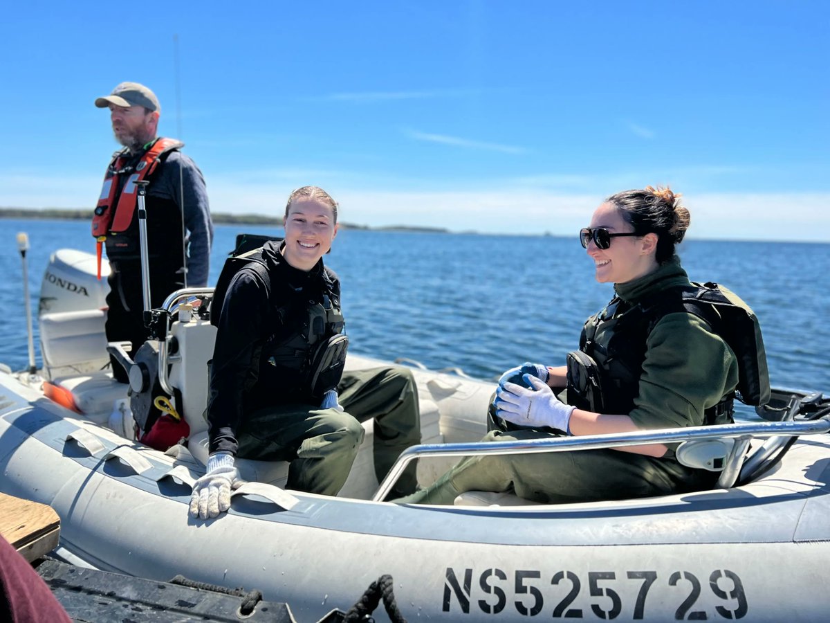 CleanFoundation's tweet photo. What a perfect day to be on the water! Yesterday the Clean Coasts team was at Point Pleasant Park with @NSCCNews Ocean Technology professors Alfred White and Stephane Kirchoff exploring different technologies to help monitor #reefballs. https://t.co/Ejfkp6aNW4