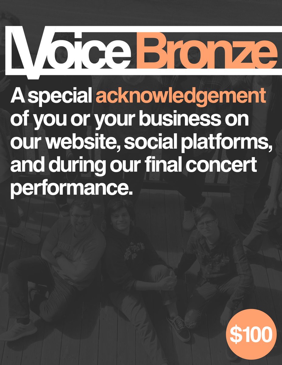 asuvoicemale's tweet photo. ASU VoiceMale is offering sponsorships for the 2022-2023 school year! While we have funding available to us, it can only go so far. With your support, we will be able to ease the financial burden of our members. We hope you take time and consider this opportunity! https://t.co/AycyugG8ry