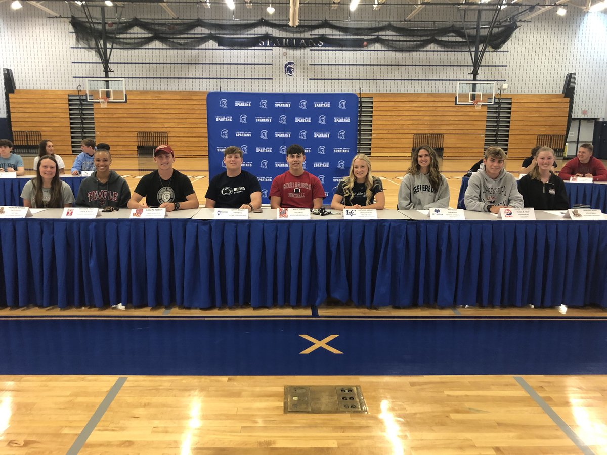 SLHSspartans's tweet photo. Congratulations to our senior student athletes who have signed their letters of intent for college athletics.  They are impressive students, athletes and young adults.   We are SO PROUD!  #SpartanStrong #SLSDproud https://t.co/qyAyAYJJ2r