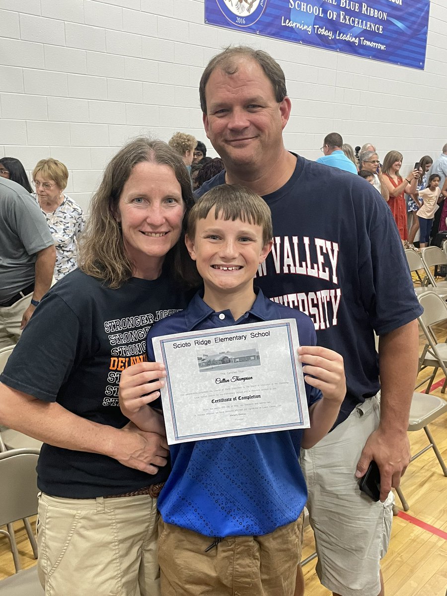 athomps24's tweet photo. Elementary ✅  On to middle school!!  Super proud of you Colton… I love the young man you are becoming. Thank you for brightening my every day!! ❤️@TNThompson99 @lacythompson30 @ThompsonTyus @Snooper7Linda https://t.co/smSPA6E05t