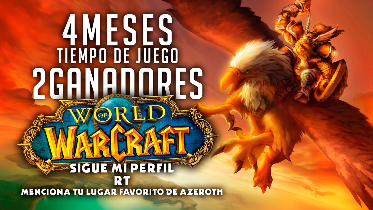 🎁 SORTEO ACTIVO🎁

Prepárate para la LK Classic y el 9.2.5 de #WorldOfWarcraft

Sorteamos 4⃣ MESES de suscripción,2 ganadores

Para participar:
1⃣ RT &amp; Like 
2⃣ Sigue esta cuenta
3⃣ Responde contando cual es tu zona favorita de Azeroth y menciona a 2 amigos

SORTEO: 2 de junio