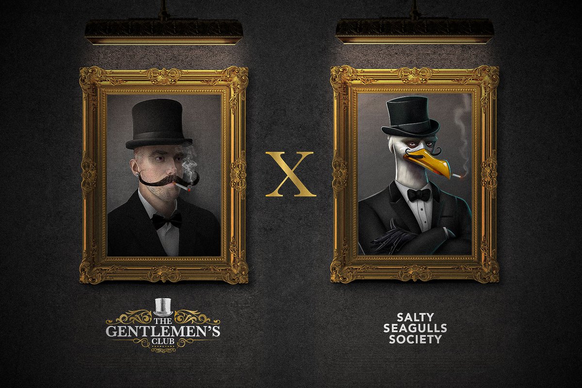 🔥The Gentlemen's Club x Salty Seagulls Society 🔥

We're giving away 1 Salty Seagull NFT (post mint) to our community!

To enter⬇️:
1. Follow <a href="/GentlemensC_NFT/">🎩 The Gentlemen's Club NFT🎩</a> &amp; @GullsCNFT 
2. Like, RT and tag 3 friends
3. Join #TGC discord: discord.gg/t27zGNmz79

Winner in 24h!

#CNFT #SSS
