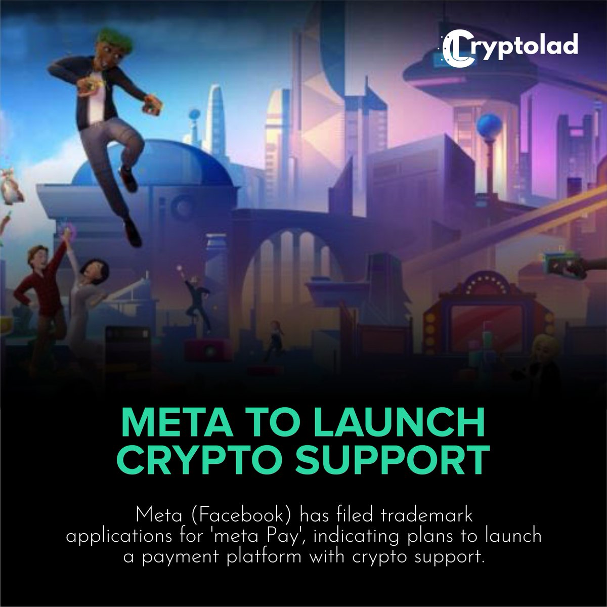 Facebook Pay will soon become Meta Pay, according to Meta’s head of fintech, Stephane Kasriel. The company aims to focus on enhancing payment experiences in regions where it is seeing good adoption.
--
🌐 cryptolad.co

#cryptolad #trading #mining #staking #stakingguide