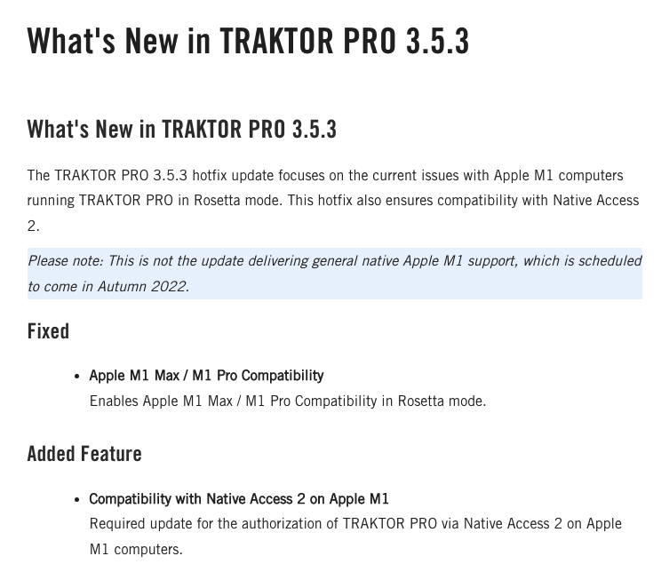 YES FINALLY SOME M1 LOVE ! <a href="/NI_News/">Native Instruments</a> #traktor support.native-instruments.com/hc/ja/articles…