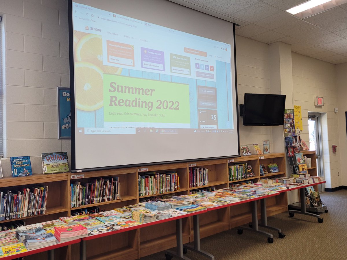 STEMrsZ's tweet photo. Our class is super excited for our Summer Reading Kickoff @NISDFranklinES πππ thank you @NISDFranklinLib for setting this up π #kfethirdgrade #zelenakthird #kfeproud https://t.co/I4RFz414bg