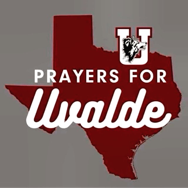 Prayers for the entire Uvalde community. It’s hard to express the grief and frustration I feel for the needless loss of life. Please pray for them and a true solution to end mass violence. Let love rule.