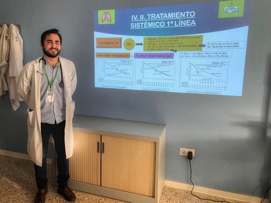 OncoHUPM's tweet photo. 📊🗞Nuestra #SesionOncoHUPM semanal, impartida por nuestro R2, Dr.Lluch,profundiza en la «Actualización diagnóstico-terapéutica del Mesotelioma Pleural Maligno»,con gran incidencia en Cádiz a causa de la exposición al asbesto.Enhorabuena por esta completa revisión 👏🏾 @JamieLluch https://t.co/hRGaY5hFKH