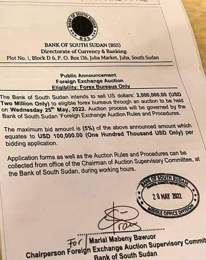 winniecirino's tweet photo. Bank of  South Sudan is auctioning 2 million dollars in an effort to stabilize the economy. As of today, the dollar rate is said to have risen to 500 ssp per 1 dollar.
Previously, the bank auctioned between 8M &amp; 13M per week and dollar had stabilized at 420 ssp. #SouthSudan https://t.co/j3eGdnAwBr