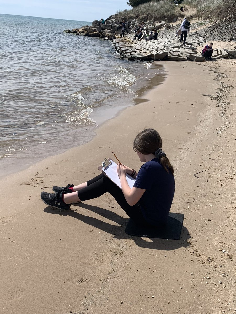 Dlanderspulaski's tweet photo. A spectacular day of learning and exploration for @PCSD_PCMS students at @WDNR point beach s.f. on the shores of the greatest freshwater system #GreatLakes #LakeMichigan . Thank you @UWiscSeaGrant @CGLLiteracy for support in making this experience possible #raiderstrong https://t.co/IAysNWsAPk