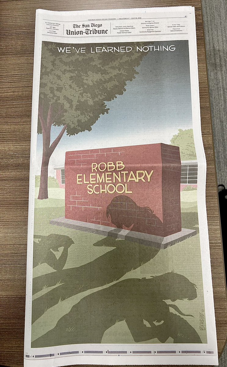 In today’s <a href="/sdut/">The San Diego Union-Tribune</a> Opinion page 😔 #RobbElementarySchool