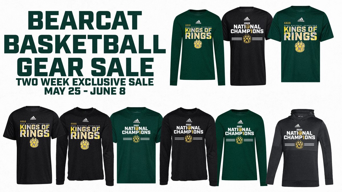 Northwest Athletics (@bearcatsports) on Twitter photo ‼️ EXCLUSIVE GEAR ITEMS ‼️
For a limited time, fans can purchase limited edition <a href="/NWBearcatMBB/">Bearcat Basketball</a> national championship gear. These items can ONLY be purchased through the men’s basketball program and are available for two weeks only.
🔗 : bit.ly/3NFu7ZX ‼️ EXCLUSIVE GEAR ITEMS ‼️
For a limited time, fans can purchase limited edition <a href="/NWBearcatMBB/">Bearcat Basketball</a> national championship gear. These items can ONLY be purchased through the men’s basketball program and are available for two weeks only.
🔗 : bit.ly/3NFu7ZX