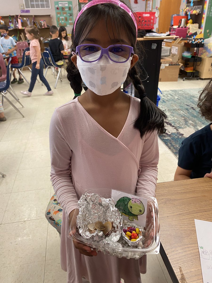 MosaicES_STEAM's tweet image. Kindergarten made turtle habitats that have: food, water, land, and light. We tested materials and found that aluminum foil held water the best. Thanks @EiE_org for the inspiration! @FCPSSTEAM #iteachsteam #STEMeducation @mes_jgaudet #Kindergarten #kinderjoy